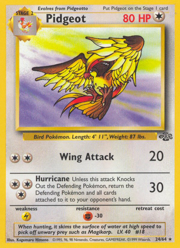 Jungle set Non Holo Pidgeot #24/64 unlimited